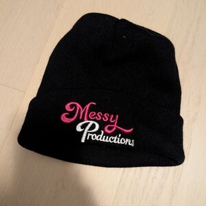 Messy Productions Black Beanie